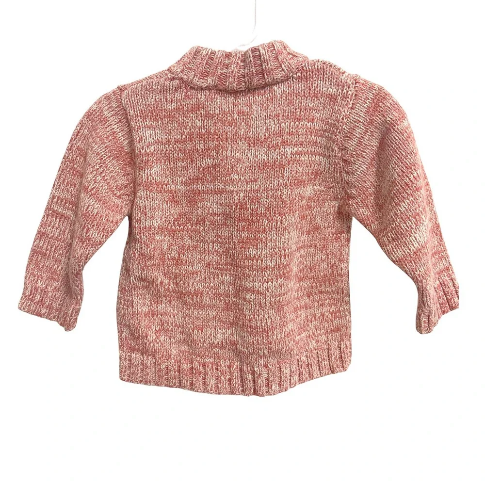 Lapierre Collection Quarter Zip Marled Orange Baby Sweater Knit Pullover 20m
